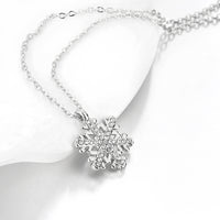 Swarovski Crystal Snowflake Necklace in 18K White Gold Plated
