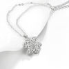 Austrian Crystal Snowflake Necklace in 18K White Gold Plated