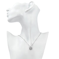 Swarovski Crystal Snowflake Necklace in 18K White Gold Plated
