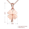 Smooth Resin Clover Necklace in 18K Rose Gold Plated