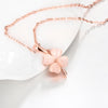 Smooth Resin Clover Necklace in 18K Rose Gold Plated