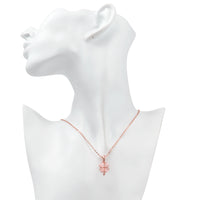 Smooth Resin Clover Necklace in 18K Rose Gold Plated