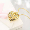 Swarovski Crystal Filigree Heart Necklace in 18K Gold Plated