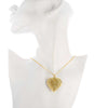 Laser Cut Heart Necklace in 18K Gold Plated