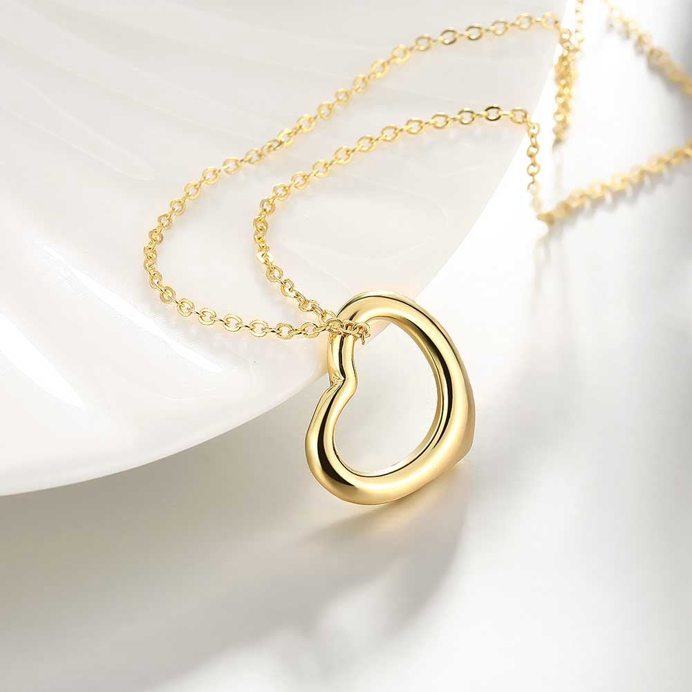 Tiffany Inspired Heart Shaped Necklace in 14K Gold