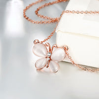 Swarovski Crystal Butterfly Necklace in 18K Rose Gold Plated