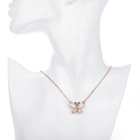 Swarovski Crystal Butterfly Necklace in 18K Rose Gold Plated