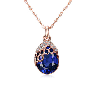 Blue Honeycomb Swarovski Pendant Necklace, Necklaces, Golden NYC Jewelry, Golden NYC Jewelry  jewelryjewelry deals, swarovski crystal jewelry, groupon jewelry,, jewelry for mom, 