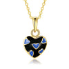 Blue Pattern Heart Necklace in 18K Gold Plated, Necklace, Golden NYC Jewelry, Golden NYC Jewelry jewelryjewelry deals, swarovski crystal jewelry, groupon jewelry,, jewelry for mom,