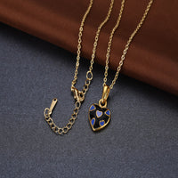 Blue Pattern Heart Necklace in 18K Gold Plated, Necklace, Golden NYC Jewelry, Golden NYC Jewelry jewelryjewelry deals, swarovski crystal jewelry, groupon jewelry,, jewelry for mom,