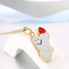 Halloween Ghost Necklace in 18K Gold Plated