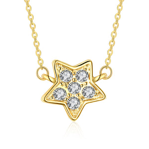 Pave Star Necklace in 18K Gold Plated