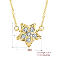 Pave Star Necklace in 18K Gold Plated