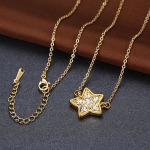 Pave Star Necklace in 18K Gold Plated