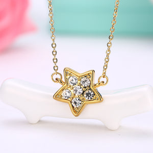 Pave Star Necklace in 18K Gold Plated