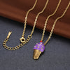 Purple Ice Cream Necklace in 18K Gold Plated