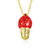 Strawberry Ice Cream Necklace in 18K Gold Plated