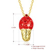 Strawberry Ice Cream Necklace in 18K Gold Plated