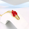 Strawberry Ice Cream Necklace in 18K Gold Plated