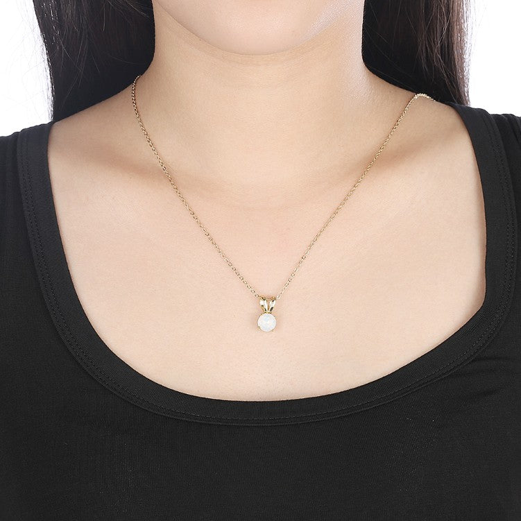 Mock Opal Teardrop Pendant Gold Necklace, , Golden NYC Jewelry, Golden NYC Jewelry fashion jewelry, cheap jewelry, jewelry for mom, 