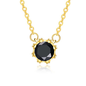 Onyx Stone Necklace in 18K Gold Plated