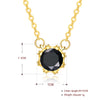 Onyx Stone Necklace in 18K Gold Plated