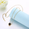 Onyx Stone Necklace in 18K Gold Plated