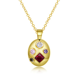 Four Stone Swarovski Pendant Necklace in 14K Gold, Necklaces, Golden NYC Jewelry, Golden NYC Jewelry  jewelryjewelry deals, swarovski crystal jewelry, groupon jewelry,, jewelry for mom,