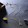 Austrian Hectagon Pendant Necklace in 14K Gold