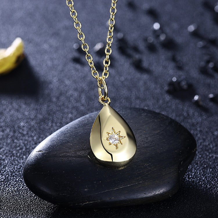 Swarovski Crystal Teardrop Stargaze Necklace in 18K Gold Plated - Golden NYC Jewelry www.goldennycjewelry.com fashion jewelry for women