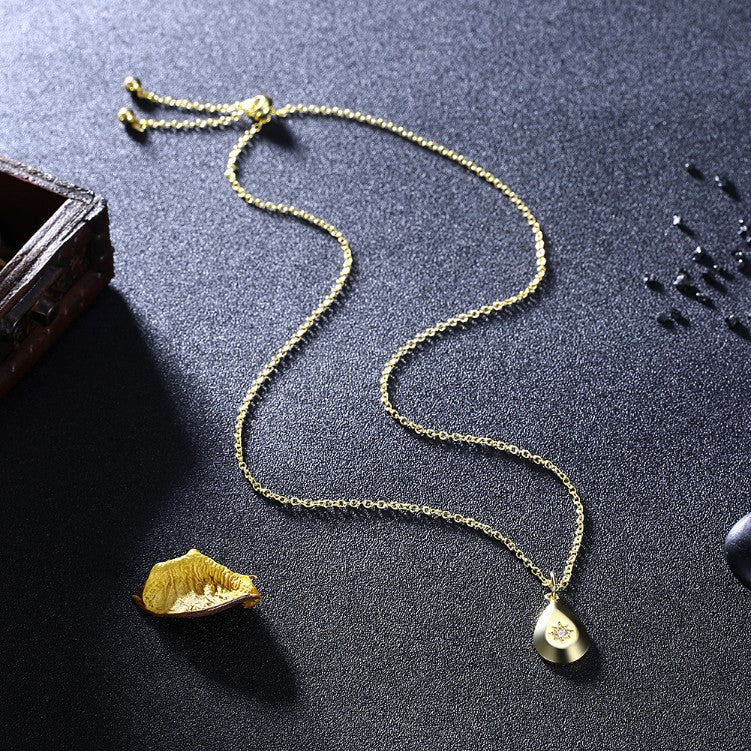 Swarovski Crystal Teardrop Stargaze Necklace in 18K Gold Plated - Golden NYC Jewelry www.goldennycjewelry.com fashion jewelry for women