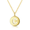 Letter C 18"-24" Adjustable Necklace in 18K Gold Plated
