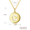Letter C 18"-24" Adjustable Necklace in 18K Gold Plated