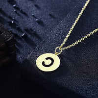 Letter C 18"-24" Adjustable Necklace in 18K Gold Plated
