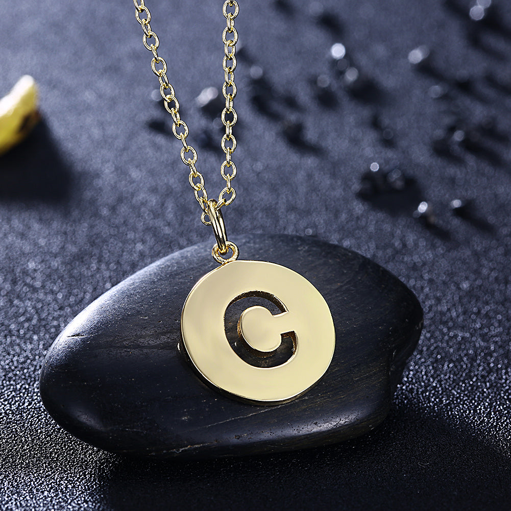 Letter C 18"-24" Adjustable Necklace in 18K Gold Plated