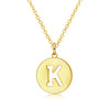 Letter K 18"-24" Adjustable Necklace in 18K Gold Plated