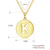 Letter K 18"-24" Adjustable Necklace in 18K Gold Plated