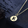 Letter K 18"-24" Adjustable Necklace in 18K Gold Plated