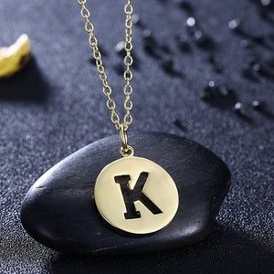 Letter K 18"-24" Adjustable Necklace in 18K Gold Plated