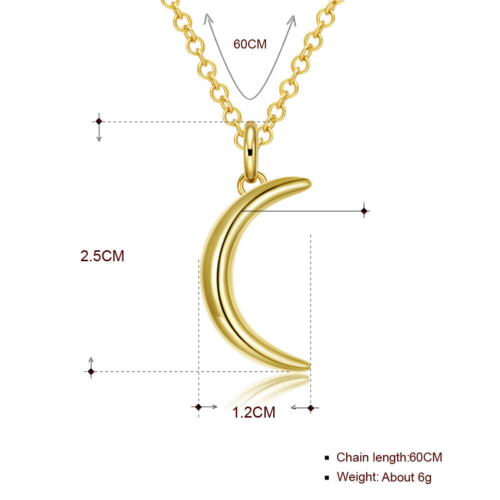 Moon 18"-24" Adjustable Necklace in 18K Gold Plated