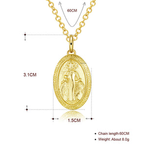 Religious 18"-24" Adjustable Necklace in 18K Gold Plated