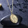 Lady Goddess Coin Necklace in 18K Gold Plated, Gold Collection, Necklace, Gold, Golden NYC Jewelry, Golden NYC Jewelry fashion jewelry, cheap jewelry, jewelry for mom,
