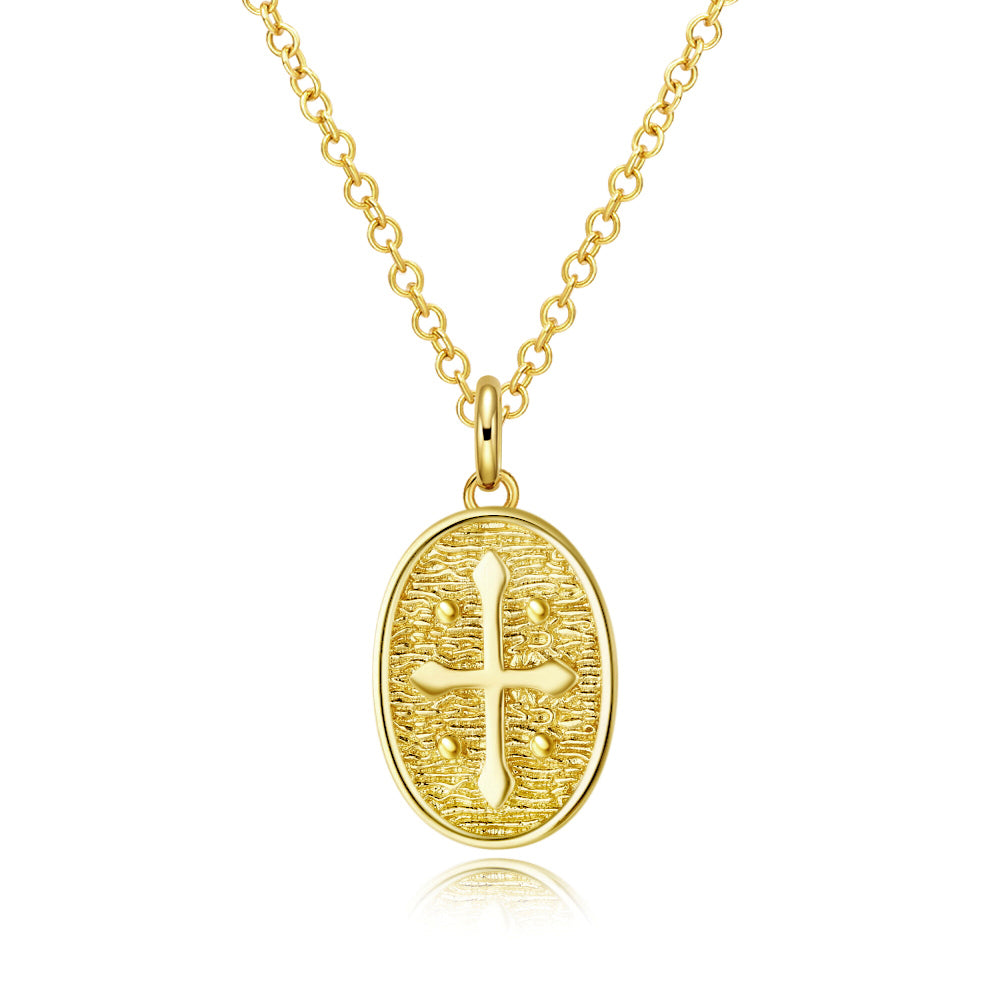 18K Coin Cross Necklace in 18K Gold Plated, Gold Collection, Necklace, Gold, Golden NYC Jewelry, Golden NYC Jewelry  jewelryjewelry deals, swarovski crystal jewelry, groupon jewelry,, jewelry for mom,