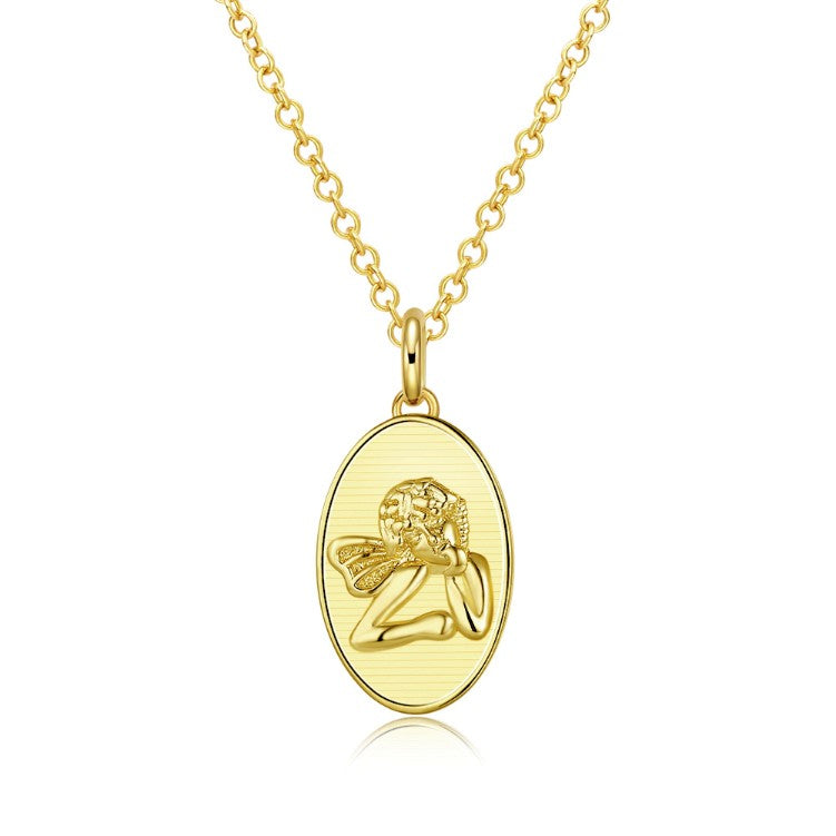 Baby Angel Necklace in 18K Gold Plated, Gold Collection, Necklace, Gold, Golden NYC Jewelry, Golden NYC Jewelry  jewelryjewelry deals, swarovski crystal jewelry, groupon jewelry,, jewelry for mom,