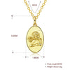 Thinking Angel 18"-24" Adjustable Necklace in 18K Gold Plated
