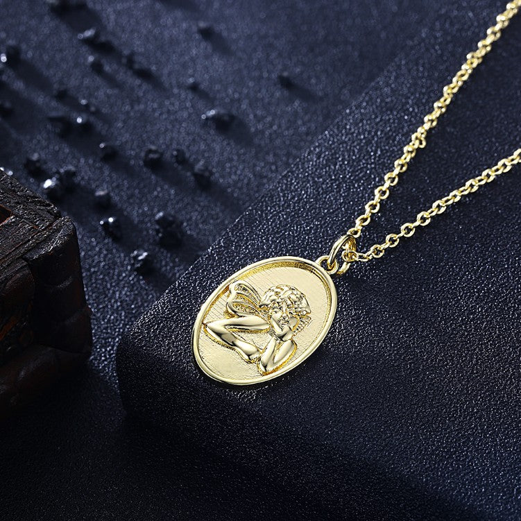 Baby Angel Necklace in 18K Gold Plated, Gold Collection, Necklace, Gold, Golden NYC Jewelry, Golden NYC Jewelry jewelryjewelry deals, swarovski crystal jewelry, groupon jewelry,, jewelry for mom,
