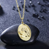 Thinking Angel 18"-24" Adjustable Necklace in 18K Gold Plated