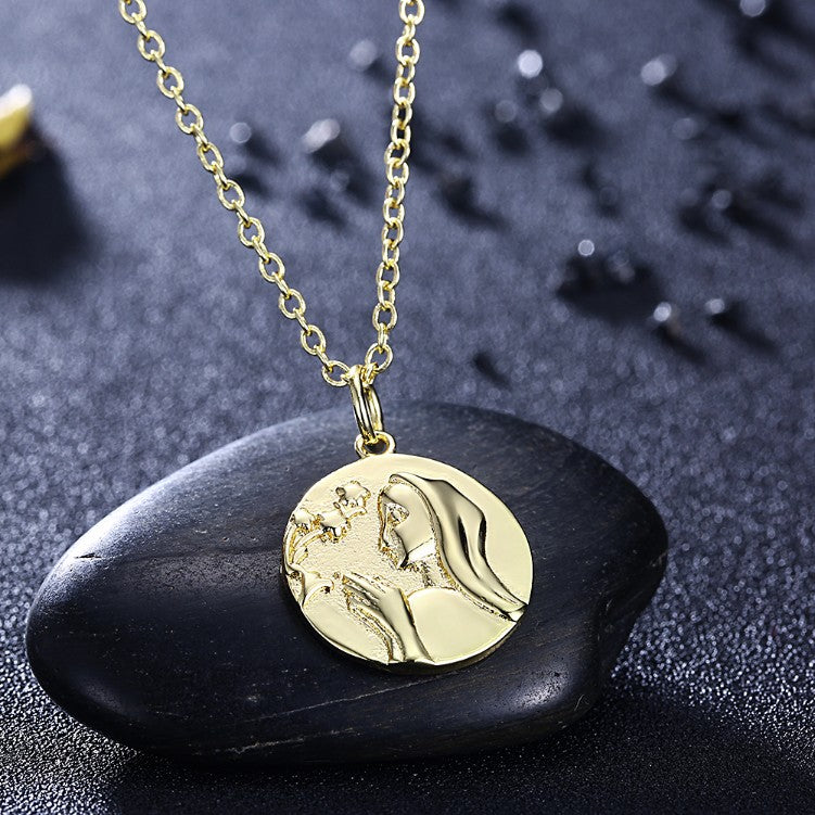 Greek Goddess Coin Necklace in 18K Gold Plated, Gold Collection, Necklace, Gold, Golden NYC Jewelry, Golden NYC Jewelry  jewelryjewelry deals, swarovski crystal jewelry, groupon jewelry,, jewelry for mom,