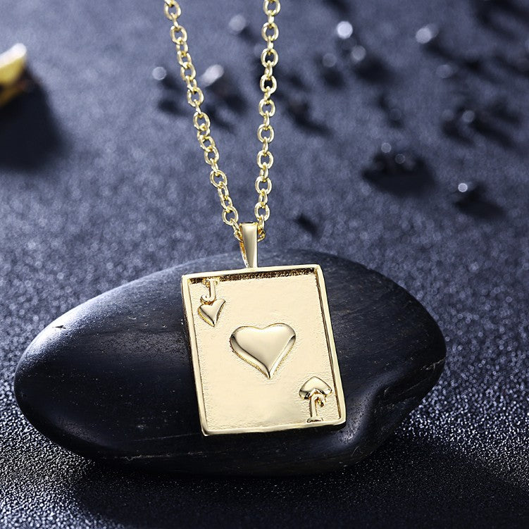 Cards Of Hearts Necklace in 18K Gold Plated, Gold Collection, Necklace, Gold, Golden NYC Jewelry, Golden NYC Jewelry  jewelryjewelry deals, swarovski crystal jewelry, groupon jewelry,, jewelry for mom,