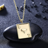Cards Of Hearts Necklace in 18K Gold Plated, Gold Collection, Necklace, Gold, Golden NYC Jewelry, Golden NYC Jewelry jewelryjewelry deals, swarovski crystal jewelry, groupon jewelry,, jewelry for mom,